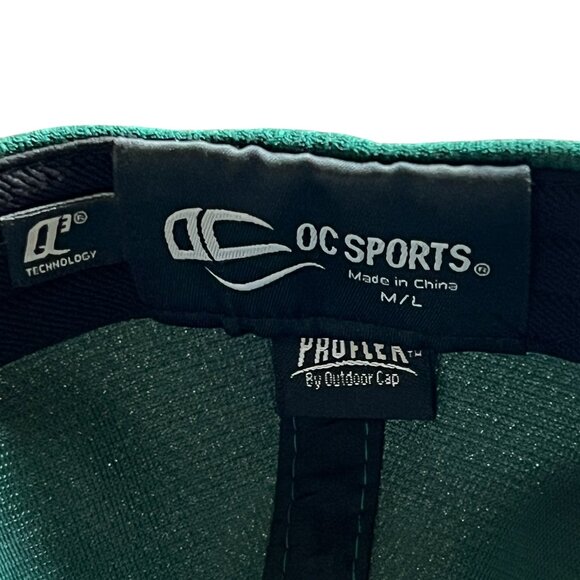 Green Yellow Baseball Cap Hat "PH" OC Sports Size M/L Q3 Technology Preowned - Picture 3 of 4